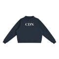 Essential Fleece Mock-Neck Crew Sweatshirt