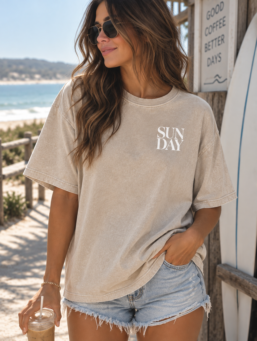 Mineral Wash Boxy Cotton T-Shirt